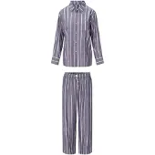 Lingadore Pijama cinzento escuro / branco