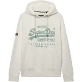 Superdry Sweatshirt 'CLASSIC' jade / branco