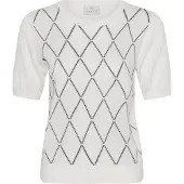 Kaffe Pullover 'KAnora Harlequin' branco casca de ovo
