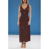 Trendyol Vestido chocolate / branco