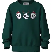 Name it Sweatshirt 'NMMVOLUF' verde escuro / vermelho sangue / preto / branco