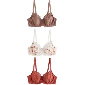 Next Soutien creme / chocolate / vermelho ferrugem