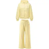 Imily Bela Fato de jogging amarelo claro / branco