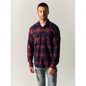 KOROSHI Camisa marinho / vermelho