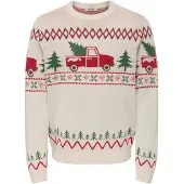 Only & Sons Pullover 'ONSX-MAS 1' bege / verde / vermelho