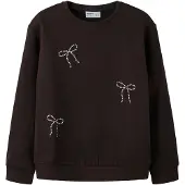 Name it Sweatshirt 'NKFRIGA' castanho escuro / prata