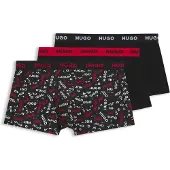 HUGO Boxers Design 10267989 Trunk Red 3 Unidades
