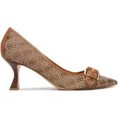 GUESS Sapatos de salto 'ANDEY2' bege / conhaque / castanho escuro