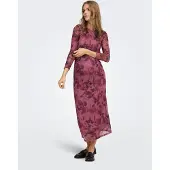 ONLY Maternity Vestido 'OLMJungle' vermelho / borgonha / vermelho escuro
