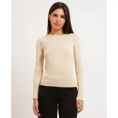Armani Exchange para mulher. XW002895AF26001M2005 Camisola de malha de viscose metalizada bege (M), Casual, Viscoso