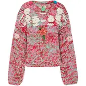 IZIA Pullover turquesa / rosa / vermelho / branco
