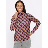 HEINE Camisa turquesa / lavanda / lagosta