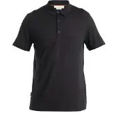 Icebreaker - Vestuário caminhada - M Merino 150 Tech Lite SS Polo Black para Homem - Tamanho L - Preto