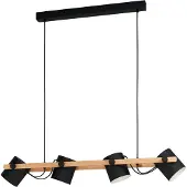 Eglo Candeeiro suspenso Hornwood, quatro luzes, giratório