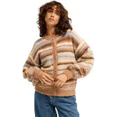 Billabong - Camisolas mulher - Bayside Stripes Cardigans Sugar Almond para Mulher - Tamanho M - Castanho