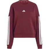 Adidas Sweatshirt de desporto vermelho vinho / branco