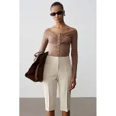 Dilvin Camisa body 'Blusen' bege