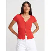 Dilvin Blusa 'Blusen' vermelho cereja