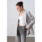 Dilvin Blazer cinzento claro