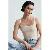 Dilvin Top bege / branco