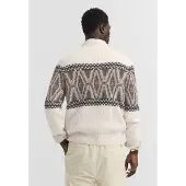 Bugatti Pullover 'Rolli' bege / bege claro / chocolate