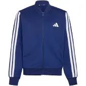 Adidas Casaco de treino em moletão azul escuro / branco