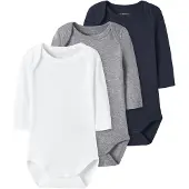Name it Body De Manga Comprida Solid 3 Unidades