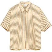 Comma Blusa creme / castanho claro