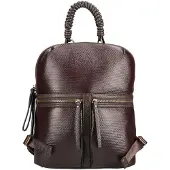 Hispanitas para mulher. BI264946 Mochila com zíperes marrom (OSFA), Couro sintético, Casual