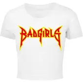 Miss Tee Top De Manga Curta Badgirls Cropped