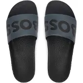 BOSS Sapato aberto 'Aryeh' cinzento escuro / preto