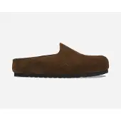 Birkenstock para homem. 1032552 Tamancos de Couro Amsterdam Wrapped (Ajuste Estreito) castanho (40), Marrom, Plano, Camurça, Nenhum, Casual