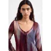 Desigual Blusa creme / azul escuro / vermelho vinho