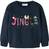 Name it Sweatshirt 'NMFPOLMAX' navy / ouro / abe / rosa claro