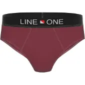 Line One Cueca 'Herren Slips aus Baumwolle' vermelho escuro