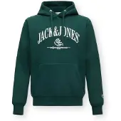 Jack & Jones Sweatshirt 'JORFREDERIKSBERG' verde / branco