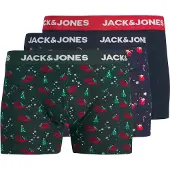 Jack & Jones Boxers 'JACXMAS STOCK' navy / verde escuro / vermelho / branco