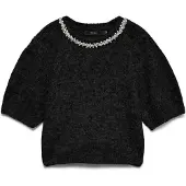 Vero Moda Pullover 'VMNOVAH' mosqueado preto