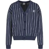 Karl kani Casaco de malha azul escuro / branco
