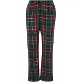Hunkemoller Calças de pijama verde escuro / vermelho escuro / branco