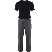 Trendyol Pijama comprido cinzento escuro / preto