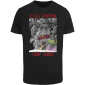 Mister tee Camisa 'All Eyes Face Statue' cinzento / vermelho escuro / preto