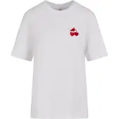 Miss Tee Camiseta De Manga Curta Heart Cherries Emb