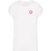 Miss Tee Camisa 'Everything Is Nice' rosa / branco