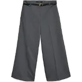 Vero Moda Calças De Cintura Alta Elma Belt Culotte Wide Leg