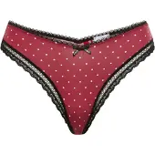 HUGO Tanga 'UNIQUE' bordeaux / preto / branco