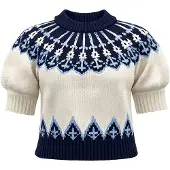 Rich & royal Pullover ecru / azul noturno
