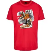 Mister tee Camisa castanho / vermelho / preto / branco