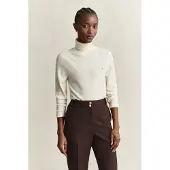 Gant para mulher. 4802419 Camisola de gola alta bege (M), Casual, Lã, Clássico, Manga comprida