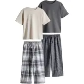 The Set Pijama cinzento / antracite / greige / cinzento claro